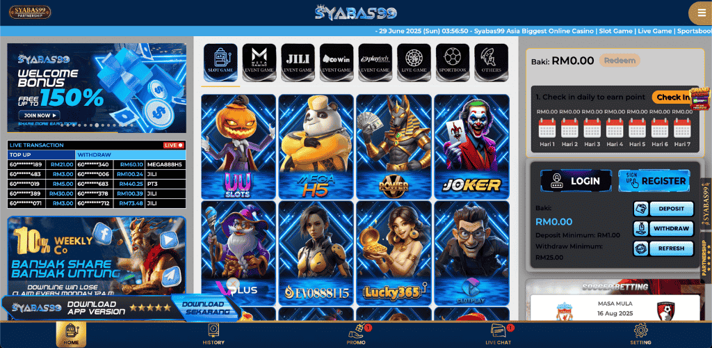 Syabas99 homepage