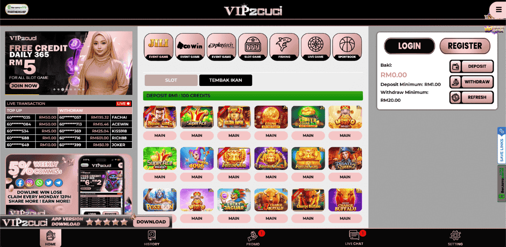 Vip2Cuci homepage