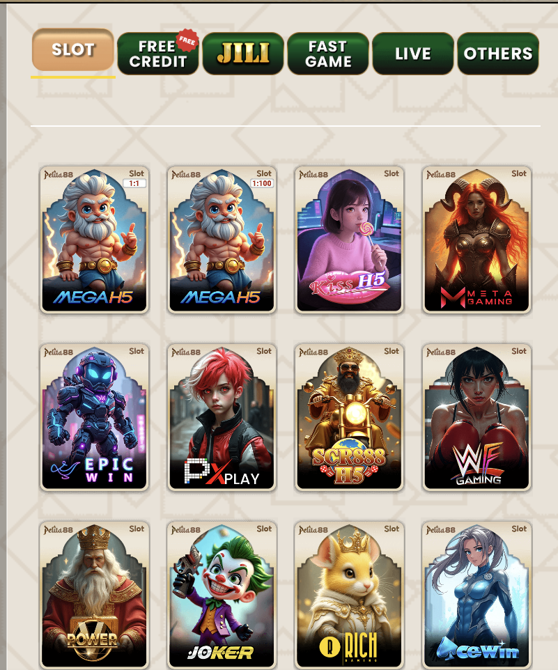 Pelita88 casino games