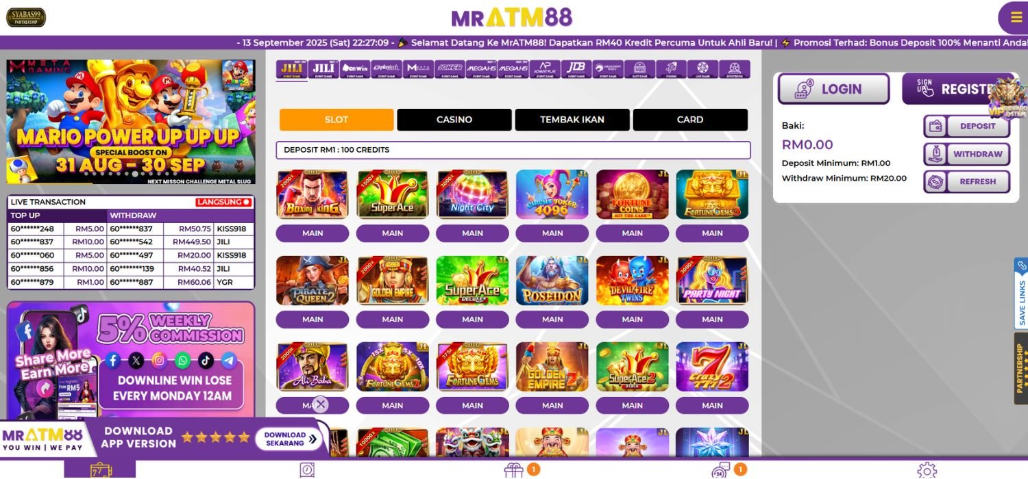 MrATM88 Free Credit Casino