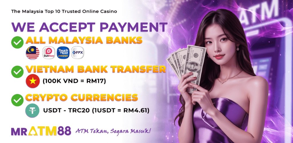 MrATM88 Payment Methods Available
