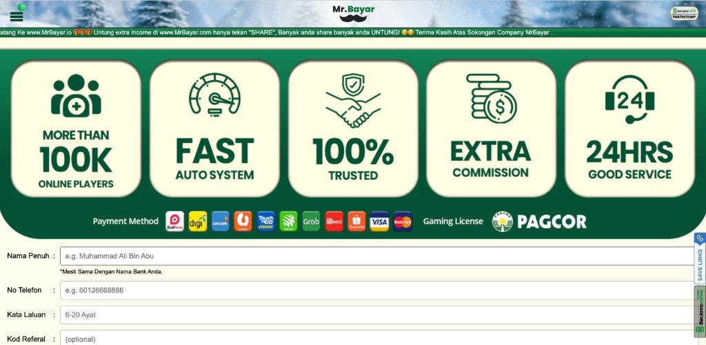 MrBayar Register for Free