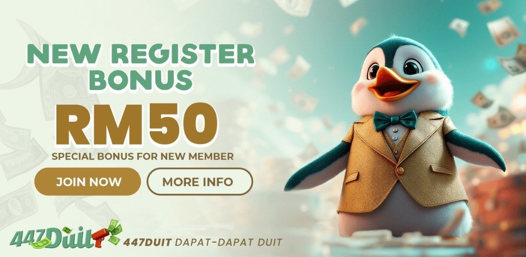 447Duit Free Credit RM50 New Members, Play Now
